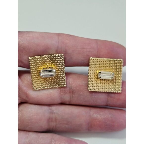 Shield's vintage gold tone cufflinks - Picture 1 of 9